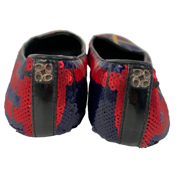 Coach Debrorah Womens Sequin Plaid Ballet Flats Size 6B Holiday EUC - Picture 5 of 9